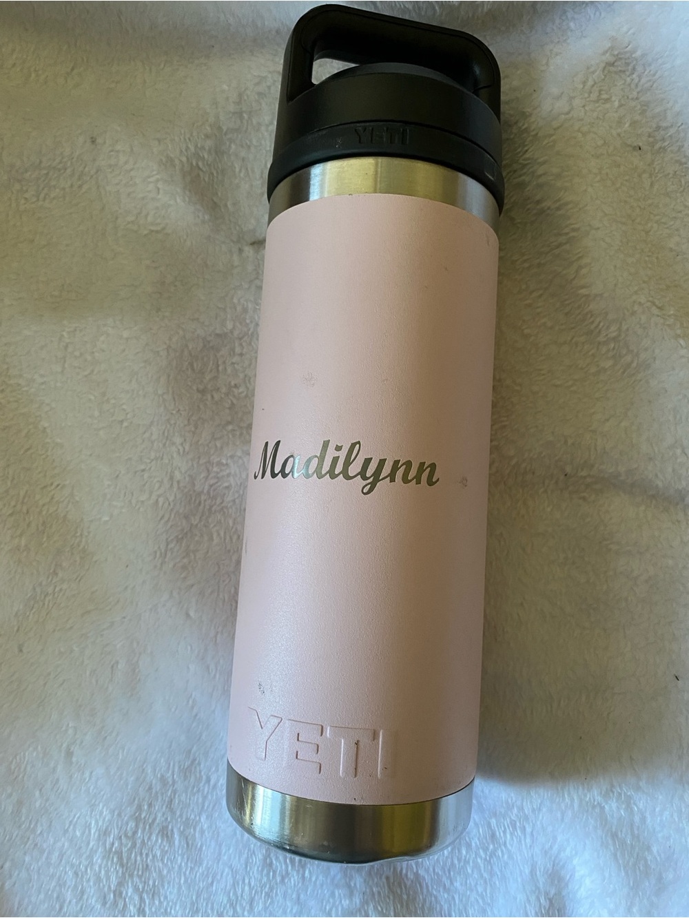 Yeti Pink Stainless Insulated Tumbler with Silver Name